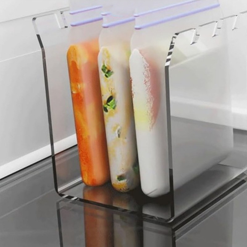 Filling Freezer Bag Stand Acrylic Adjustable Food Storage Bag Stand