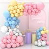 Pink Pastel Balloons 12 Inch, 35 PCS Birthday Balloons, Blue
