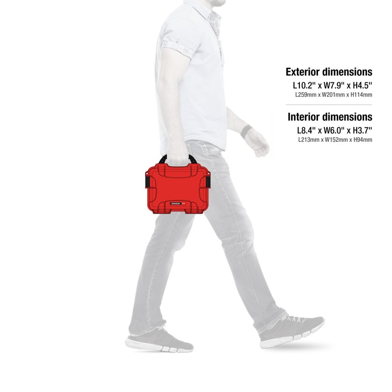 Nanuk 904 Waterproof Hard Case with Foam Insert - Red