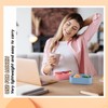Layhit 4 Pcs Silicone Bento Box Reusable 3 Compartment Silicone