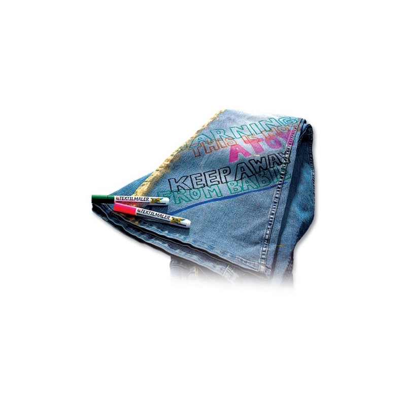 folia 580 - Textilmarker Basic Edition, 6 Marker farbig sortiert