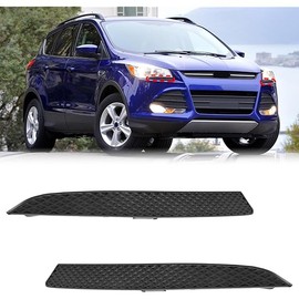 BXZ Front Headlight Headlamp Trim Black Driver Passenger Pair Fit For 2013 2014 2015 2016 Ford Escape