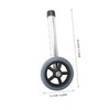COLLBATH 2pcs Aluminum Alloy Walker Caster Wheels Adjustable Height Small