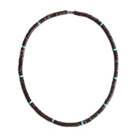 Men Women Natural Puka White Shells Necklace with Coconut Wood Beads Surfer Tropical Beach Chips Puka Shell Necklace Holiday Vacation Round Hawaiian Surfer Jewelry VSCO Stuff Adjustable (16inch)