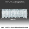 Lace Valances for Windows, Short Floral Lace Valance Curtains