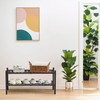 Haddockway 2 Tier Bamboo Shoe Rack Storage Organizer, Multifunctional Free