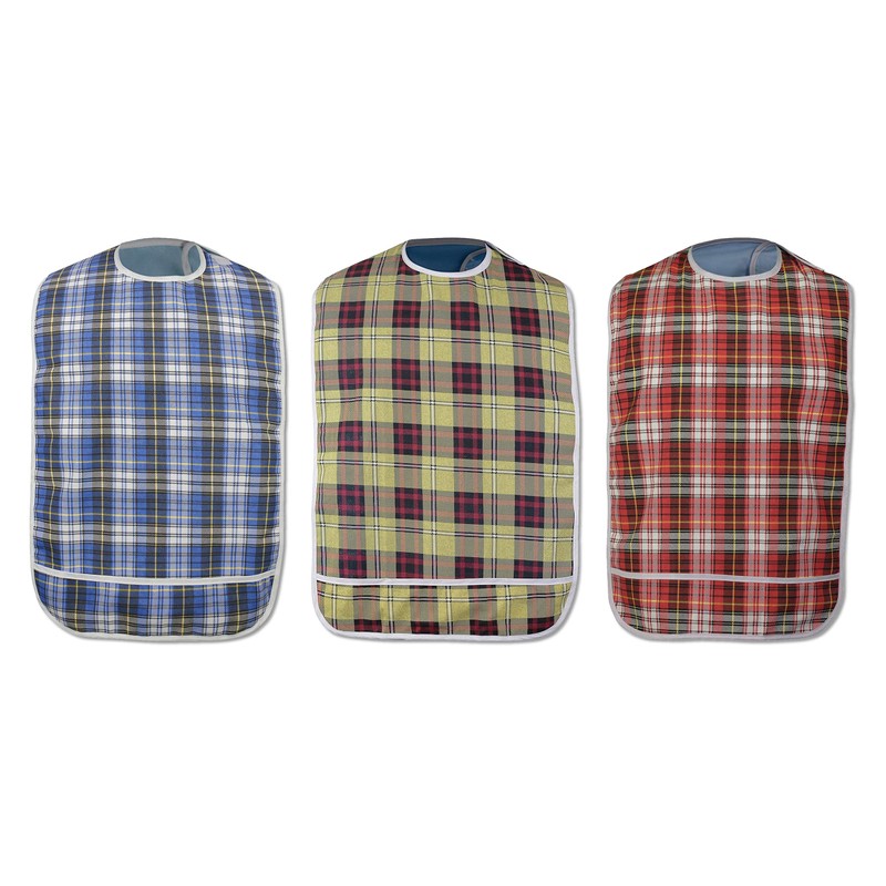 Modaliv 3-Pack Premium Adult Bibs – Waterproof, Reusable Clothing Protector