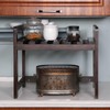 CONSDAN Microwave Stand, USA Grown Hickory Microwave Shelf, Wooden Microwave