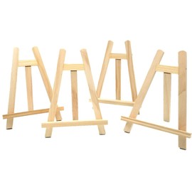 JZK 4 x Table top Small Wood Display Easel Stand for A3 A4 A5 A6 Chalkboard Wedding Sign Poster Birthday Party Photo memo Picture Painting Paper Holder