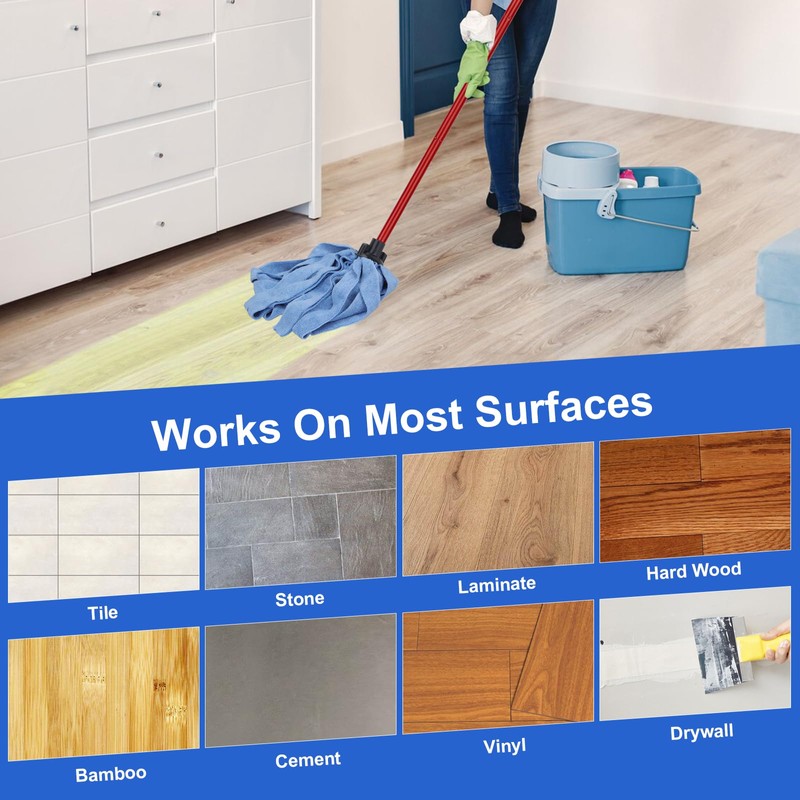 BeiLan Microfiber Mop Cloth Heads Replacements: One Mop Handle with