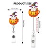 Cute Ghost Badge Reel Halloween Acrylic Badge Holder Retractable Clip