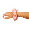 Amelia Beauty, Pastel Pink Imitation Silk Scrunchies, 4.5in Diameter, Gentle