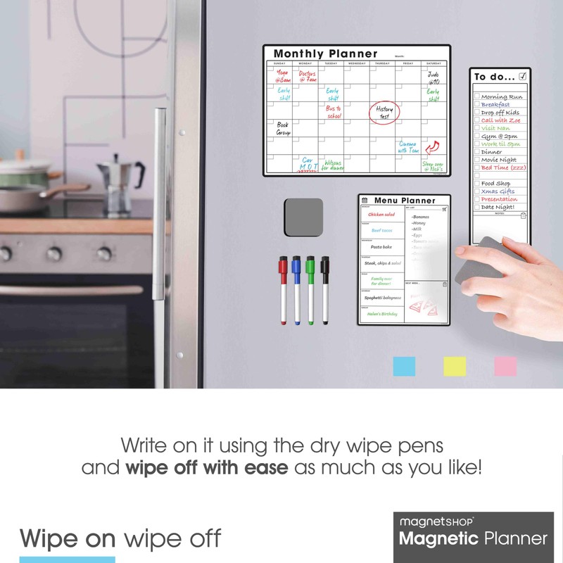 TMS Weekly Planner Set #2 - Magnetic Dry Erase Whiteboard