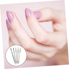 FRCOLOR 5pcs Point Drilling Pen Nail Art Liner Nail Drawing Pen Nail Art Brush Detailing Brush Kit Nail Art Accessories Nail Tools Gel Painting Pen Nail Pen Manicure Supplies Brush Rod: Pp