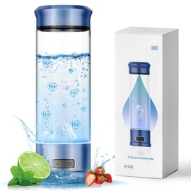 Hydrogen Water Bottle, Portable Hydrogen Water Bottle Generator, 1500 PPB Smart Hydrogen Water Machine with SPE/PEM Tech, Rechargeable Ionizer Machine for Home, Travel & Office Fitness Drinking