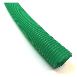 Electriduct 1" Split Wire Loom Tubing Polyethylene Corrugated Flexible Conduit (1 Inch ID) - Green - 10 Feet