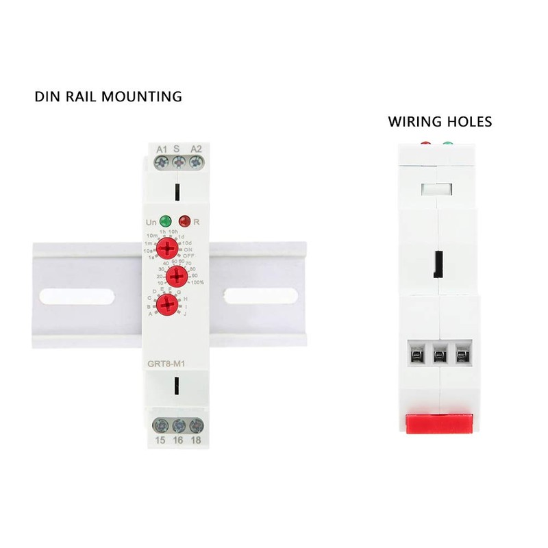 GRT8-M1 Multifunctional Delay Time Relay, 35mm DIN Rail Mount AC