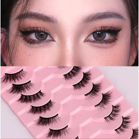 10 Pares De Pestañas Postizas 3d Vivid De Media Longitud