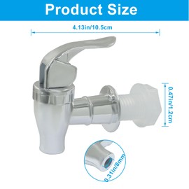 Cionyce 2 Pack Universal Plastic Beverage Dispenser Spigot Replacement - Leak-Proof Drink Dispenser Faucet for Water Coolers, Party Jugs & Home Brewing