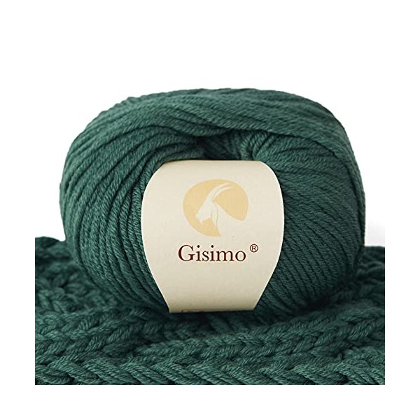 Gisimo 100% Merino Wool Yarn, 6-Ply Luxurious and Soft Yarn