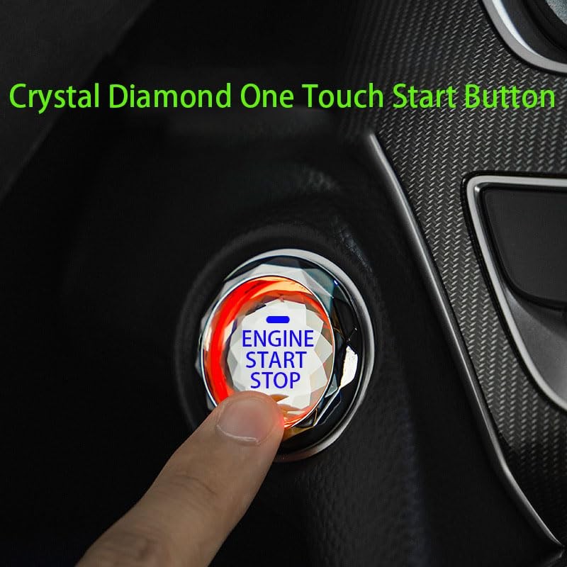 Car Engine Ignition Start/Stop Button Cover,Car Ignition Button Decorative Ring