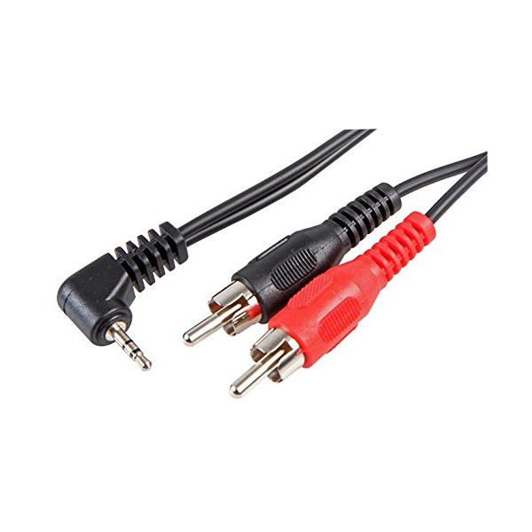 2.5MM Plug to 2X Phono Plugs -2M, Audio & Video