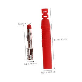 Mikinona 2pcs Safety Seal Banana Plugs PVC Shell Heat Resistant 4mm Banana Connector for DIY Wiring