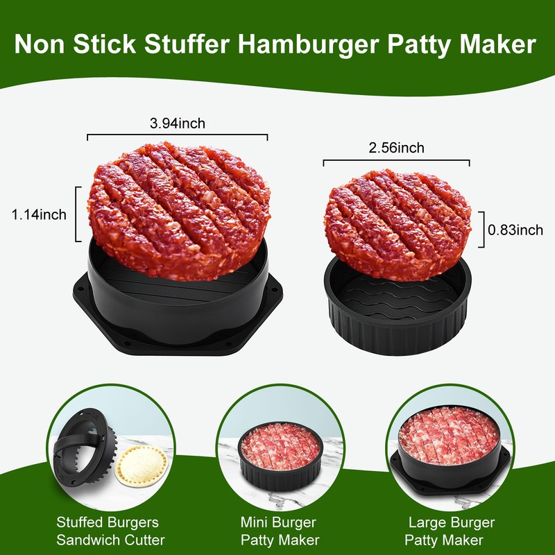POLIGO 5PCS Smash Burger Press Kit - 4 in 1