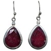 Sterling Silver Ruby Earrings 10.17g, Sterling Silver, Ruby