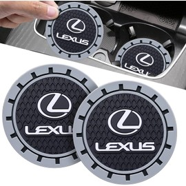 Unbranded 2 pk Cup Mat Car Drink Holder Insert Silicone Coaster Set for Lex_us Style 1