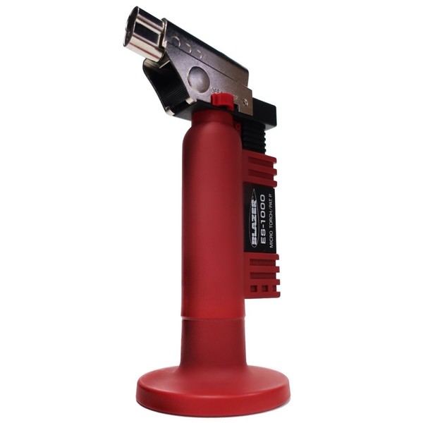 Blazer ES1000 Angled Head Butane Micro Torch, Red