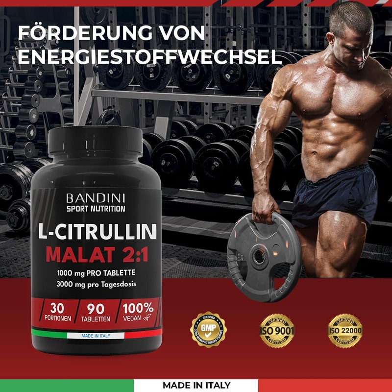 Bandini® L-Citrulline Malat 2:1 | 3000 mg Citrulline (1000 mg