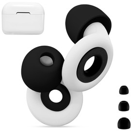 KOOTEC® Ohrstöpsel aus Silikon, Geräuschunterdrückung, SNR 28 dB, Ohrstöpsel zum Schlafen, Lernen, Arbeiten, Lesen, Schwimmen (weiß/schwarz)