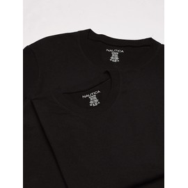 Nautica Men's Cotton Crew Neck Polo-Shirts-Multi Packs, Black New, Medium