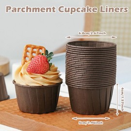200 PCS Cupcake Liners Muffin Standard Size, Baking Cups Greaseproof Wrappers Paper Cupcake Holders for Wedding Birthday Party Baby Showers Bakery Gift