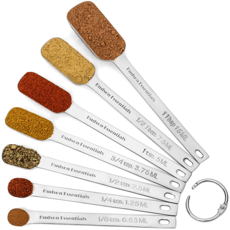 Hudson Essentials Stainless Steel Measuring Spoons Set for Dry or