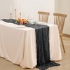 Time to Sparkle Cheesecloth Table Runner 90X400CM - Black