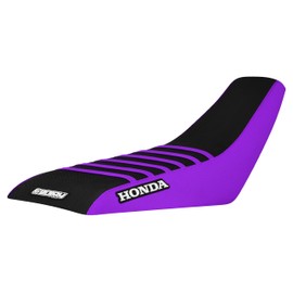 Enjoy Mfg Seat Cover - Compatible Fit for Honda 1999-2007 TRX 400EX TRX 400 EX TRX400 Quad - Color Sides & Rib #203 (Purple Sides/Black top/Purple Ribs)