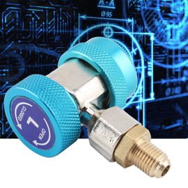 R134 A C Low High Quick Connector Air Conditioning Coupler Adapter, and Safe for Valve Access Systems, Quick and Easy to Connect Disconnect with High (Blue Low Voltage)