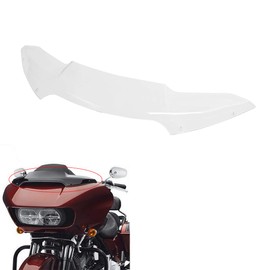 TCT-MOTORPARTS 4.5" Wave Windscreen Windshield for Harley Road Glide Ultra FLTRX FLTRXS FLTRU 2015-2023, Black, ABS Plastic, Outside Mount, Motorcycle