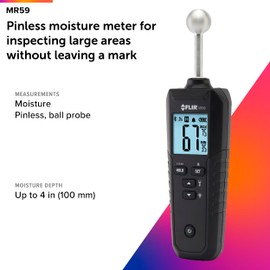FLIR MR59 Moisture Meter, Genuine Japanese Product, Pinless Measurement/Ball Probe Type, Bluetooth Compatible