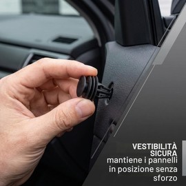 Clips Plastica per Auto, 60 Pezzi Rivetti in Plastica per Auto, Universale di Fissaggio del Veicolo, Fermagli per Fissaggio Automatico, per Bagagliaio, Porta Interna, Pannello