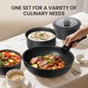 Simple Deluxe 12 Pcs Non-Stick Cookware Set, with Black Granite
