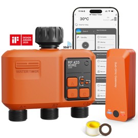 Smart WiFi Sprinkler Timer for Garden with 3 Zones Control
