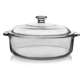 Libbey Baker's Basics Glass Casserole Baking Dish with Cover, 2-quart