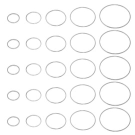 Tupalizy 50PCS Beading Hoops Earrings Charms Findings Circle Pendant Open Bezels Frame Linking Rings Connectors for Resin Earrings Necklace Jewelry Making DIY Keychains Crafts,12/15/20/25/30mm, Nickel