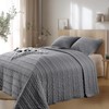 KASENTEX Luxury Velvet Quilt Set 3 Pieces Oversize Queen,Ultra-Soft Bedspread