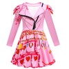 Girls Princess Red Dress Kids Blue Pink Evie Bridget Zipper