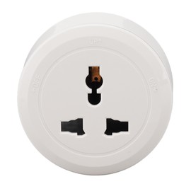 13A Power Track Socket Multifunctional White Round Surface Mounted Movable Electrical Track Socket