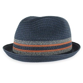 Belfry - Sombrero de paja de verano para hombre y mujer, color azul y negro, Dax Blknavy Cover case Azul, XX-Large